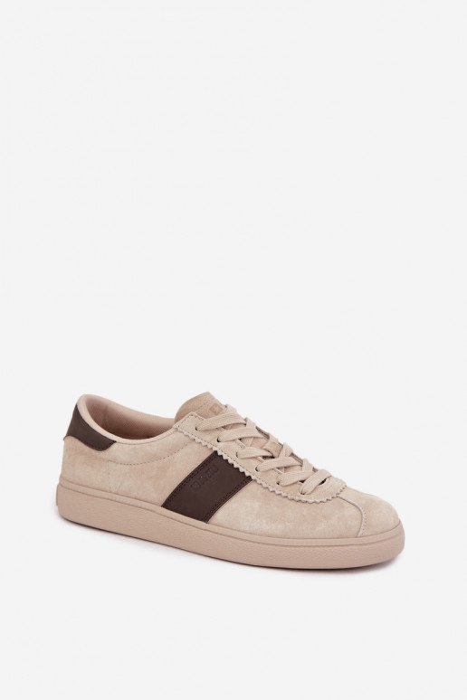 Baskets pour femmes en daim synthétique Big Star UU274440 en sable