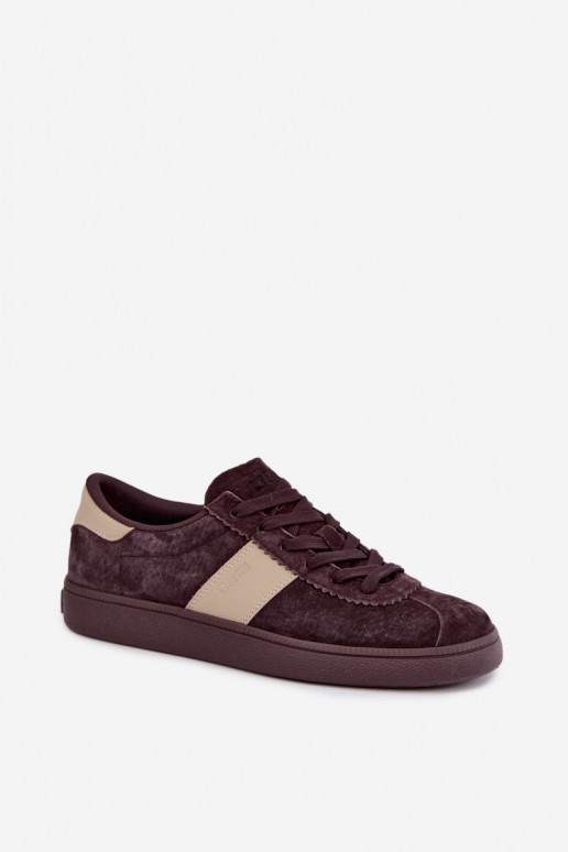 Baskets en daim pour femmes Big Star UU274438 couleur chocolat