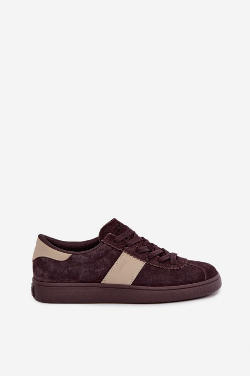 Baskets en daim pour femmes Big Star UU274438 couleur chocolat