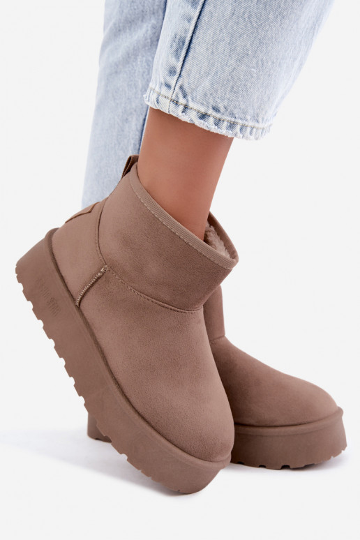 Bottes de neige avec plateforme Big Star UU274224 en sable