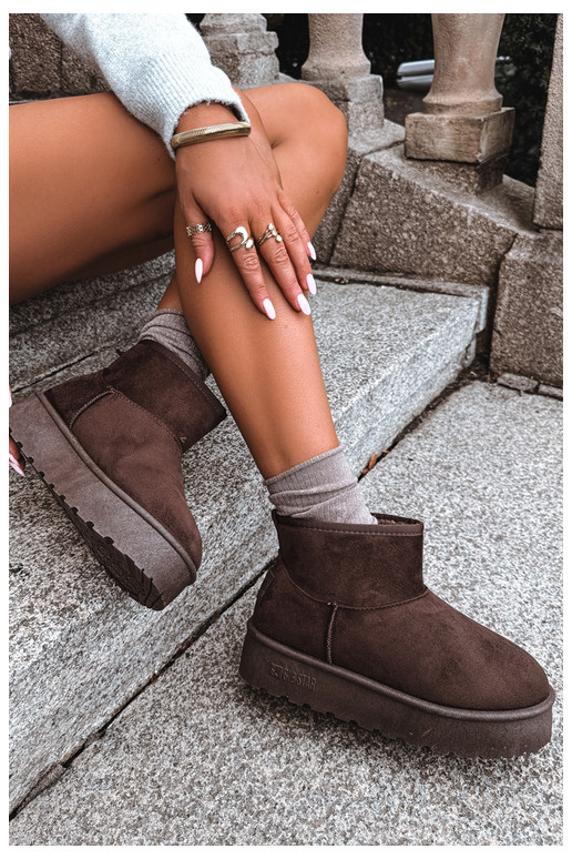 Bottes de neige avec plateforme Big Star UU274223 en chocolat
