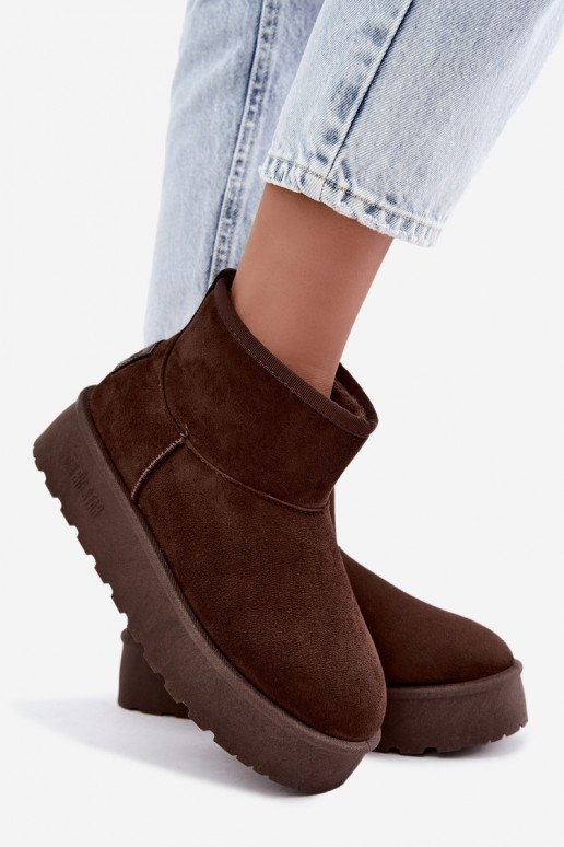 Bottes de neige avec plateforme Big Star UU274223 en chocolat