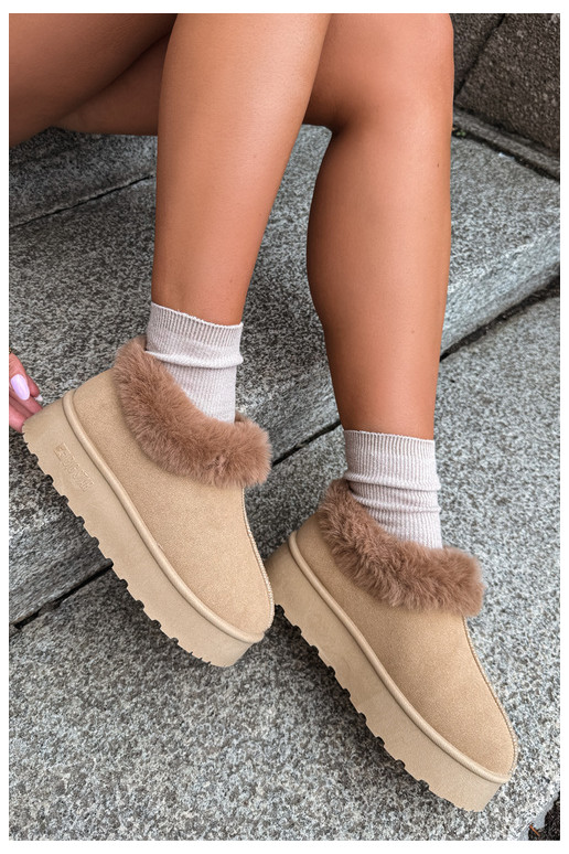 Bottes de neige avec plateforme et fourrure Big Star UU274202 en marron