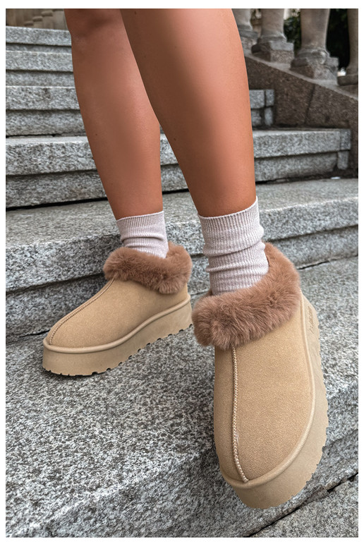 Bottes de neige avec plateforme et fourrure Big Star UU274202 en marron