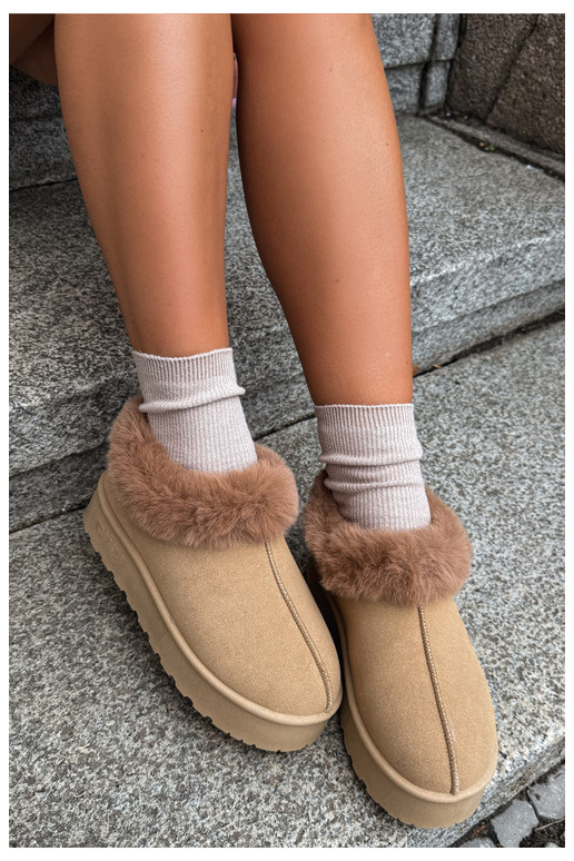 Bottes de neige avec plateforme et fourrure Big Star UU274202 en marron