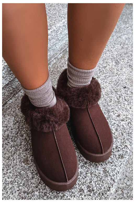 Bottes de neige avec plateforme et fourrure Big Star UU274203 en chocolat