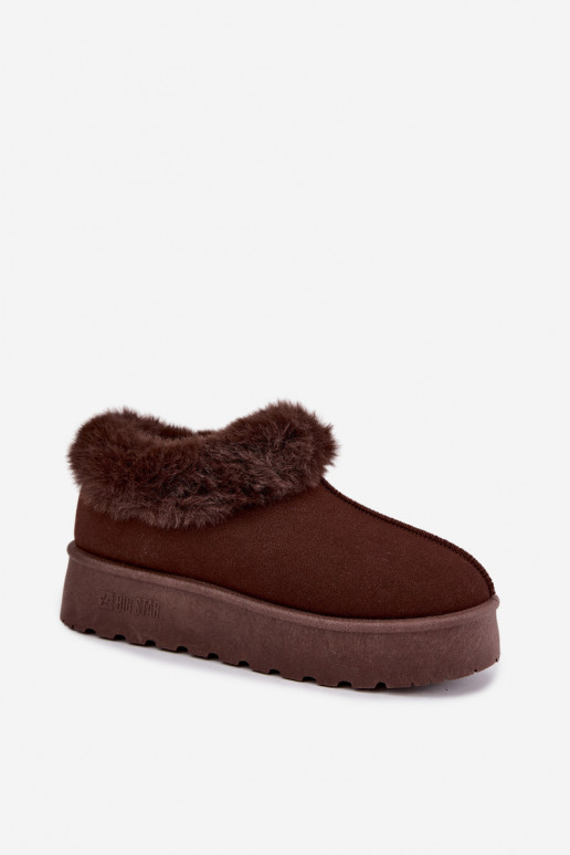 Bottes de neige avec plateforme et fourrure Big Star UU274203 en chocolat