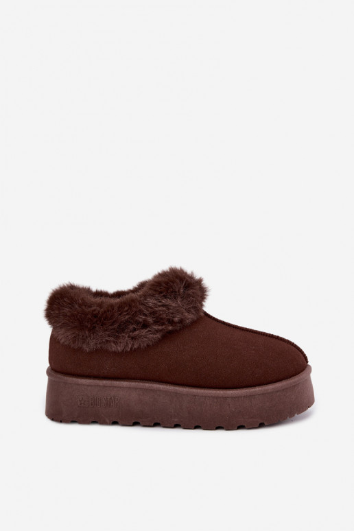 Bottes de neige avec plateforme et fourrure Big Star UU274203 en chocolat