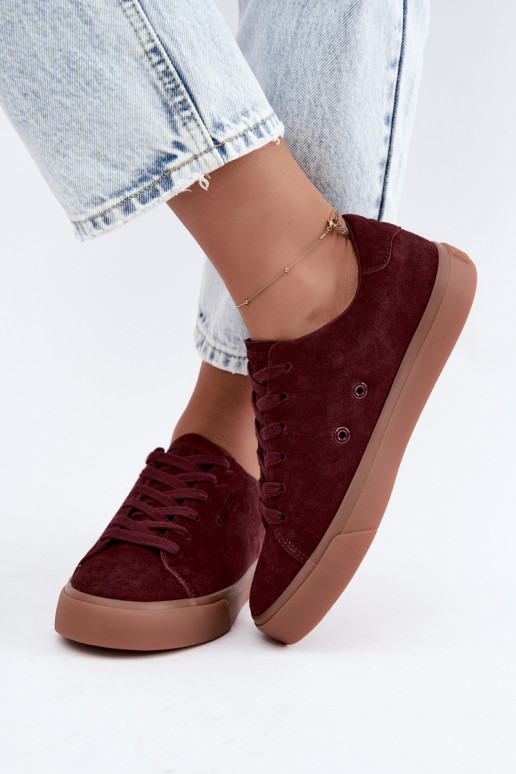 Baskets pour femmes Big Star UU274242 en bordeaux