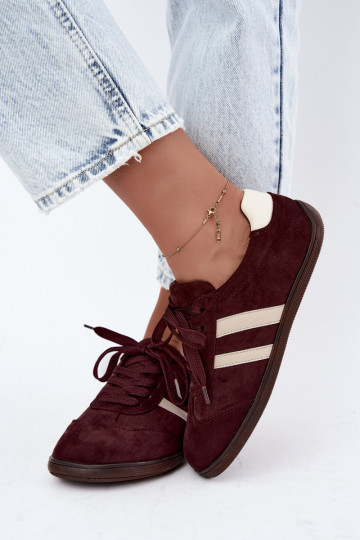 Baskets pour femmes Barefoot couleur bordeaux Kessy