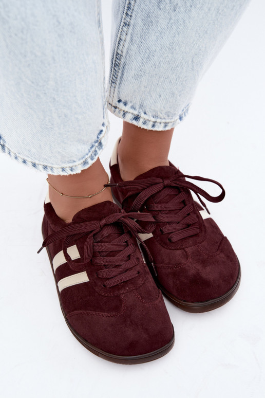 Baskets pour femmes Barefoot couleur bordeaux Kessy