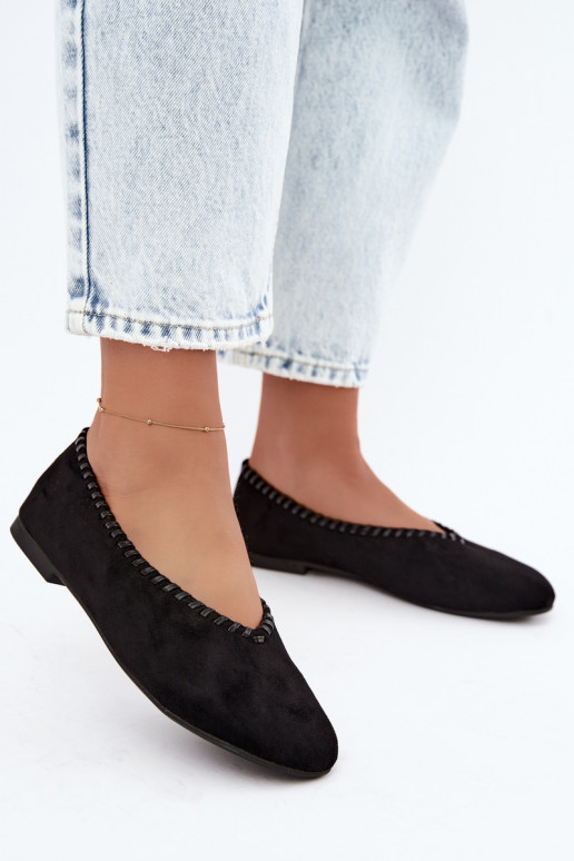 Ballerines noires avec détail tressé Talessa
