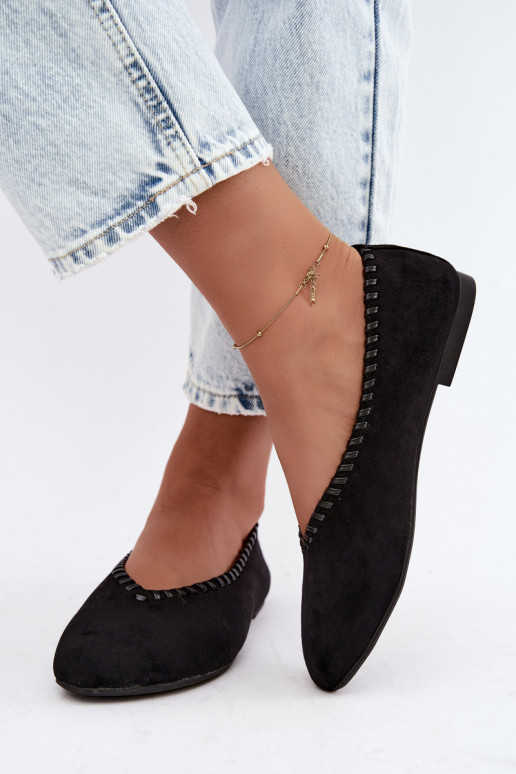 Ballerines noires avec détail tressé Talessa