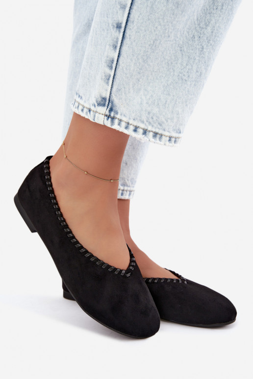 Ballerines noires avec détail tressé Talessa