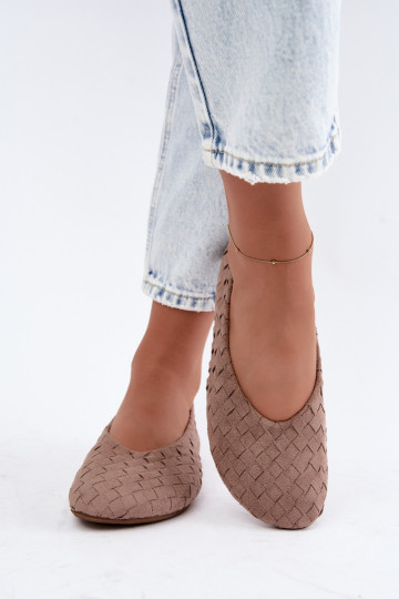 Ballerines sable avec motifs Larelle