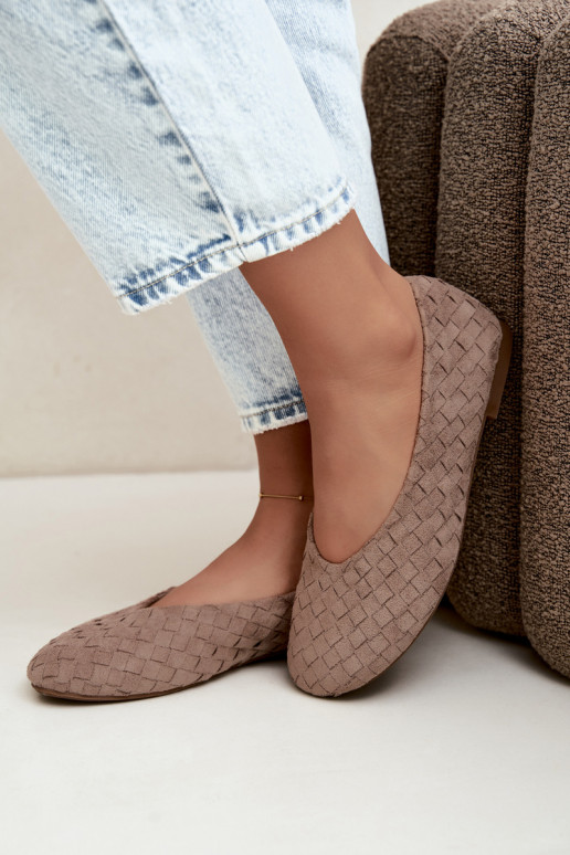 Ballerines sable avec motifs Larelle