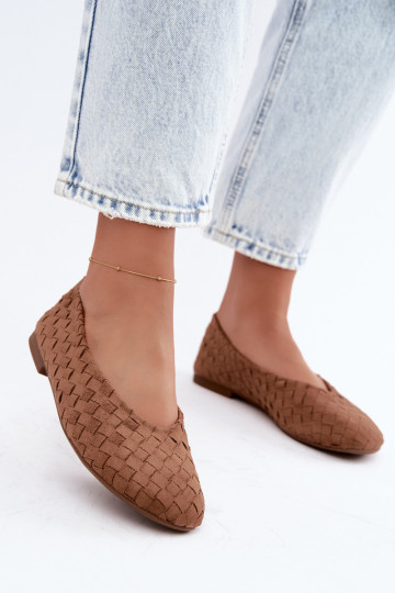 Ballerines brunes avec motifs Larelle