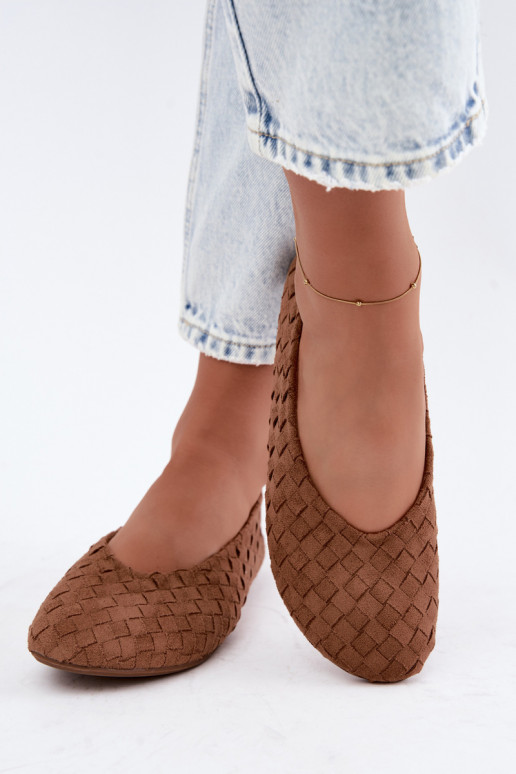 Ballerines brunes avec motifs Larelle