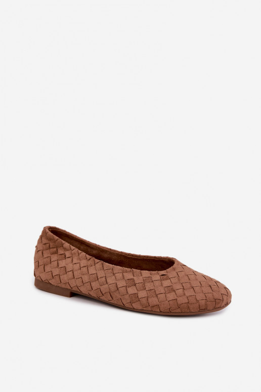 Ballerines brunes avec motifs Larelle