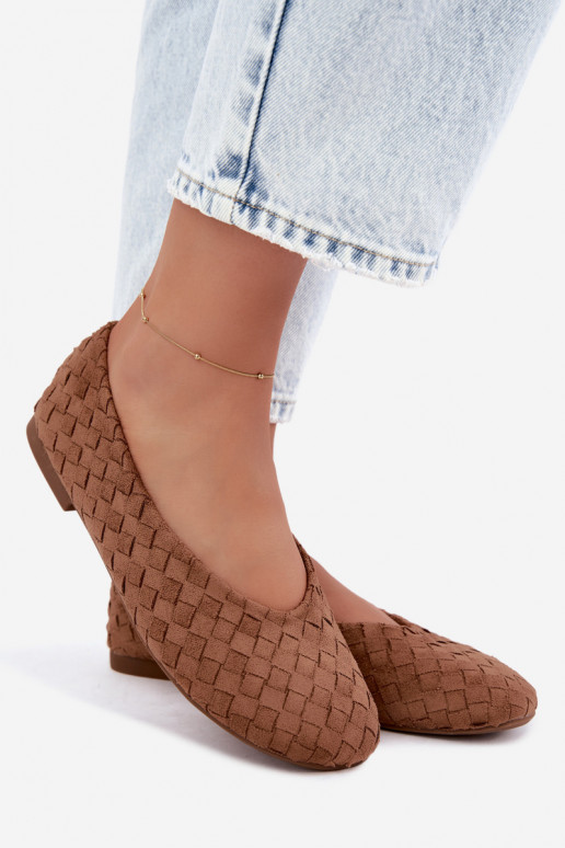Ballerines brunes avec motifs Larelle