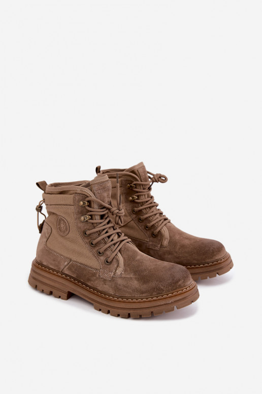 Bottes en daim sable pour hommes Big Star UU174253