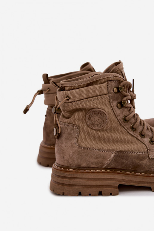Bottes en daim sable pour hommes Big Star UU174253