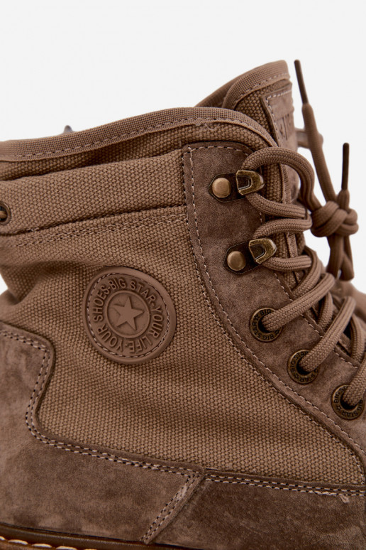 Bottes en daim sable pour hommes Big Star UU174253