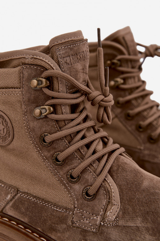 Bottes en daim sable pour hommes Big Star UU174253