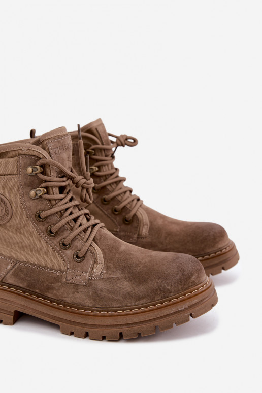 Bottes en daim sable pour hommes Big Star UU174253