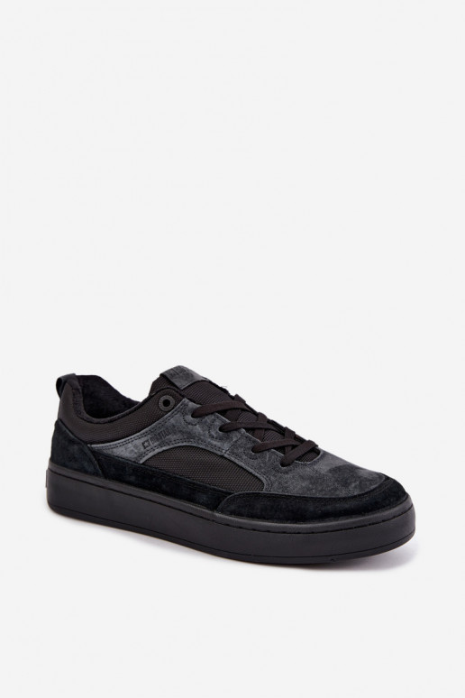 Sneakers en daim noirs isolés pour hommes Big Star UU174118