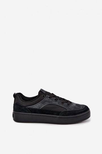 Sneakers en daim noirs isolés pour hommes Big Star UU174118 2