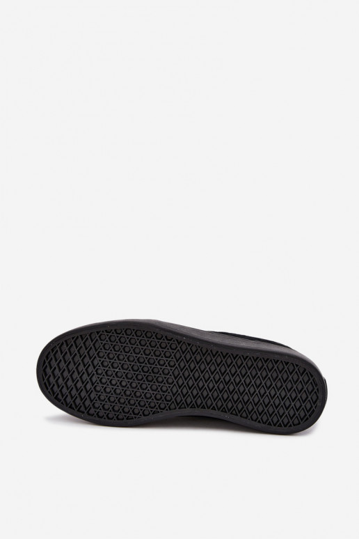 Sneakers en daim noirs isolés pour hommes Big Star UU174118