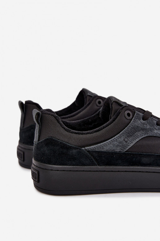 Sneakers en daim noirs isolés pour hommes Big Star UU174118