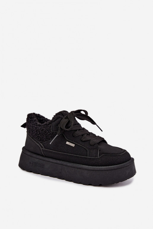 Bottes de neige pour femmes avec plateforme et fourrure Big Star SS274104 en noir