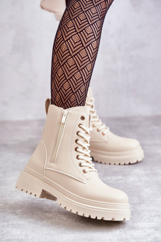 Bottines isolées couleur ivoire pour femmes Dorchen