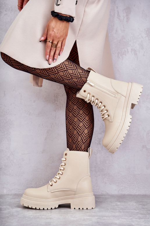 Bottines isolées couleur ivoire pour femmes Dorchen
