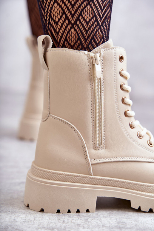Bottines isolées couleur ivoire pour femmes Dorchen