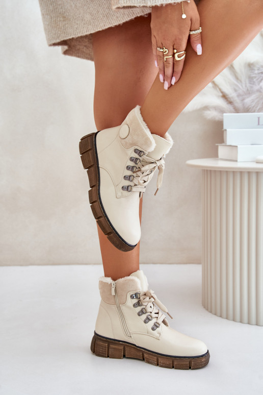 Bottines isolées couleur sable pour femmes Mevanisa