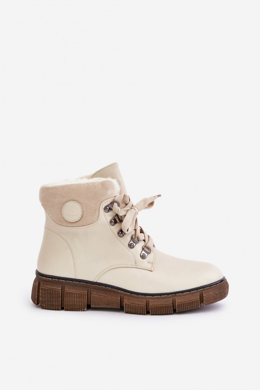 Bottines isolées couleur sable pour femmes Mevanisa