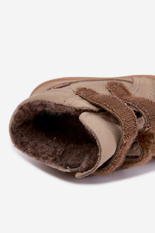 Bottes d'hiver en cuir pour enfants Froddo G2110138-4 couleur sable