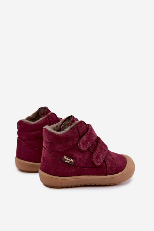 Bottes d'hiver en cuir pour enfants Froddo G2110138-12 couleur bordeaux