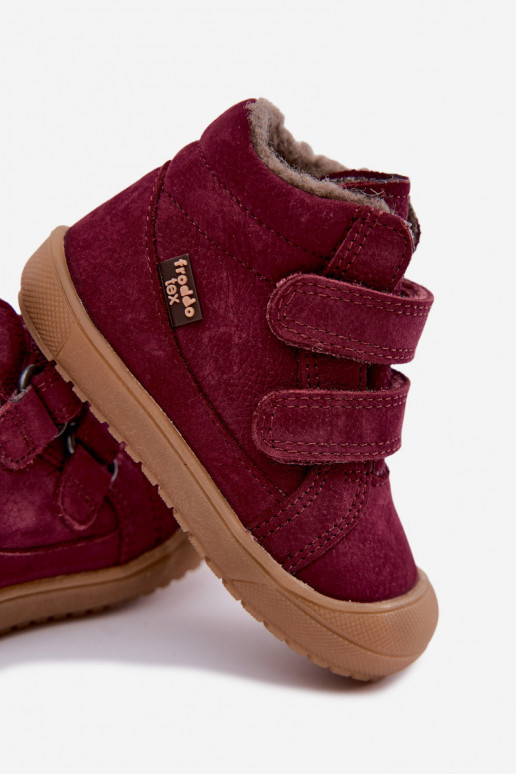 Bottes d'hiver en cuir pour enfants Froddo G2110138-12 couleur bordeaux