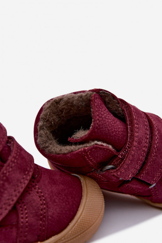 Bottes d'hiver en cuir pour enfants Froddo G2110138-12 couleur bordeaux