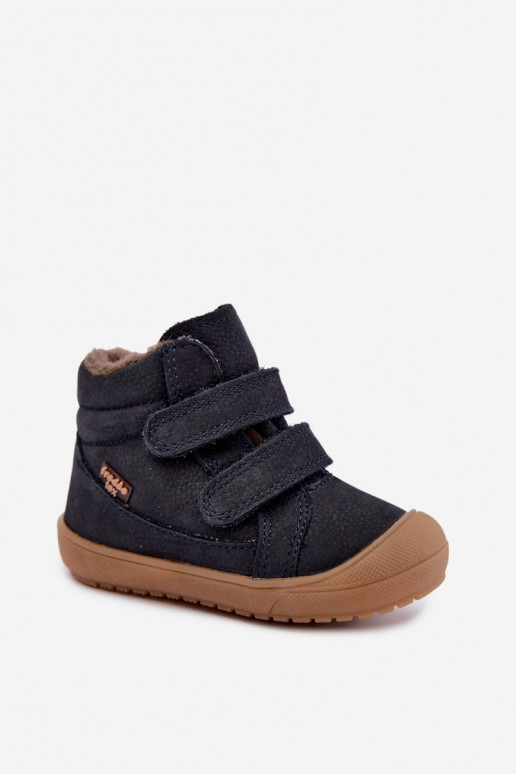 Bottes d'hiver en cuir pour enfants Froddo G2110138 bleu foncé