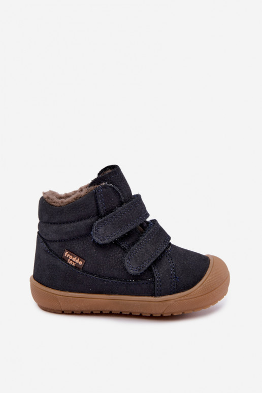 Bottes d'hiver en cuir pour enfants Froddo G2110138 bleu foncé