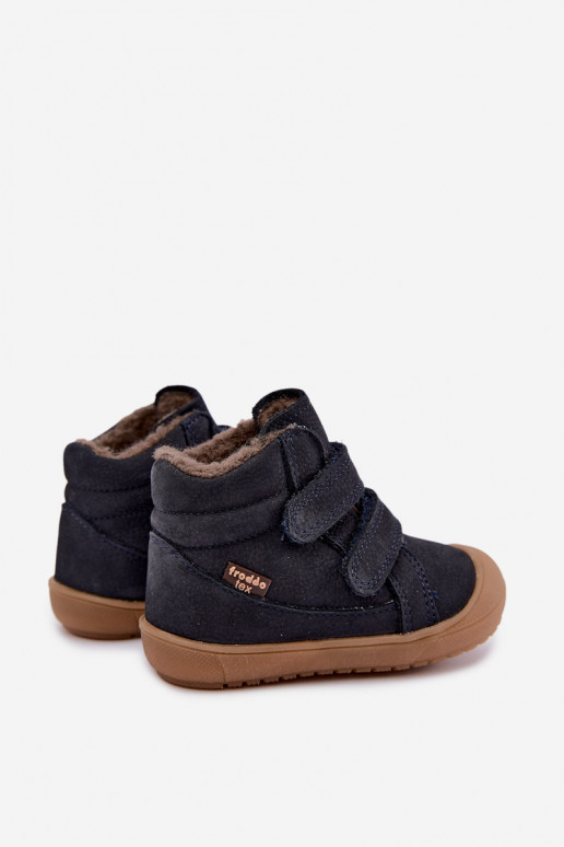 Bottes d'hiver en cuir pour enfants Froddo G2110138 bleu foncé