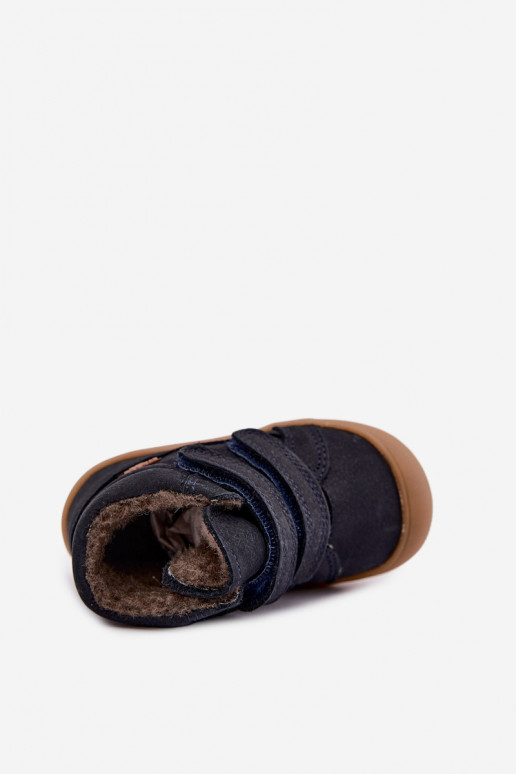 Bottes d'hiver en cuir pour enfants Froddo G2110138 bleu foncé