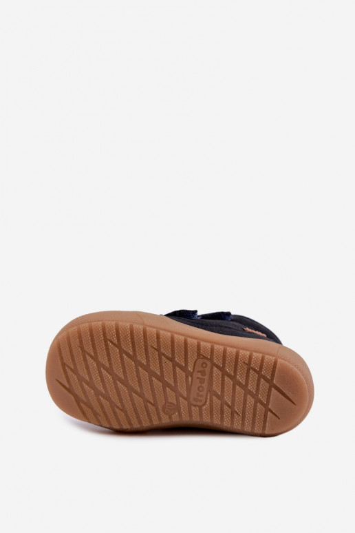 Bottes d'hiver en cuir pour enfants Froddo G2110138 bleu foncé