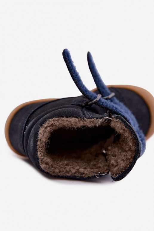 Bottes d'hiver en cuir pour enfants Froddo G2110138 bleu foncé