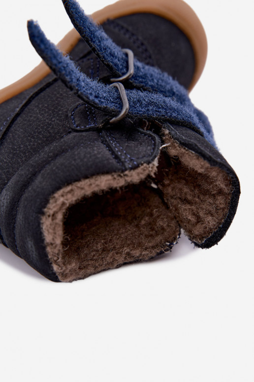 Bottes d'hiver en cuir pour enfants Froddo G2110138 bleu foncé